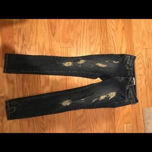 Skinny ripped jeans